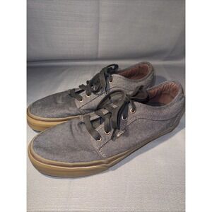 Vans off the Wall 721356 Lace Up Low Top  Navy Blue Skate Shoes Size M 13